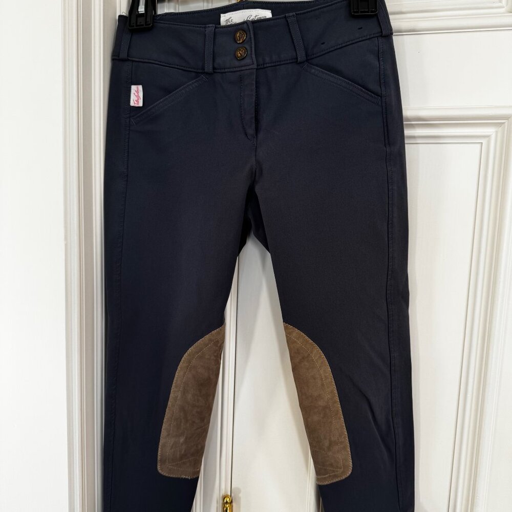 Girls Trophy Hunter Front Zip Regular Rise Jod, Sailor Blue/Tan, Sz 14